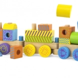 drevený skladací vláčik pre deti 18m+