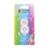 Párty sviečka číslo 8 - zlatá