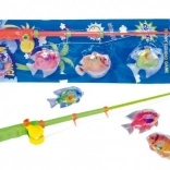 Magnetická rybárska hra s plastovými rybičkami a prútom