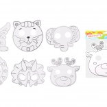 Kreatívna súprava – maska na vyfarbovanie so 4 fixkami (22,5 × 20,5 cm)