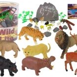 Súprava figúrok divoké zvieratá safari + príslušenstvo