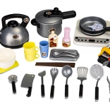 Kuchynský a grilovací set pre deti so zvukom a LED, 40 dielov