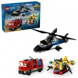 LEGO CITY helikoptéra, hasičské vozidlo a ponorka