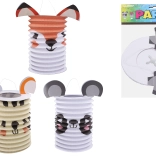 Lampión valec s motívom zvieratiek 15 cm