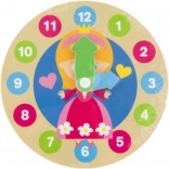 moje prvé drevené hodiny princezná 14 cm