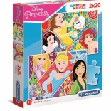 puzzle 2×20 dielikov super color – princezné
