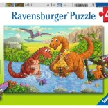 Puzzle RAVENSBURGER hraví dinosaury 2×24 dielikov