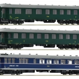 Roco sada 3 osobných vozňov rýchlika ČSD, epocha III–IV, H0