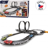 Autodráha 7 m s dvojitou traťou a loopingmi, mierka 1:64