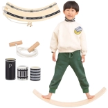 Drevená balančná doska Viga s lanom a cestou