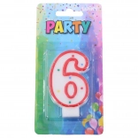 Párty sviečka na tortu - číslo 6