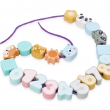 Pastelové navliekacie korálky pre deti