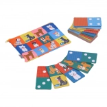 Petit Collage domino 2v1 psíky a čísla