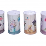 Pokladnička s kvetinovým motívom 8 × 12,7 cm