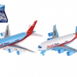 plastové osobné lietadlo na zotrvačník 16 cm – sada 6 kusov, 2 farby