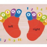 Drevené edukatívne puzzle TOOKY TOY - Učenie čísel a farieb