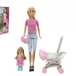 Sada bábik Anlily s kočíkom a doplnkami