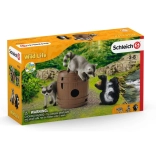Schleich 42532 Orieškové huncútstva Mýval a skunk Divoký život