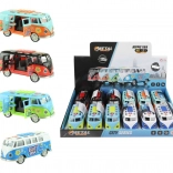 retro autobus na zotrvačník so svetlom a zvukom 12 cm