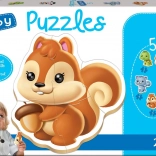 Educa baby puzzle zvieratká 5v1 (3–5 dielikov)
