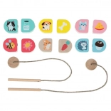Cubika Čo jeme – navliekací drevený set