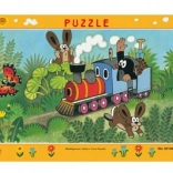 Dino papierové puzzle Krtek a lokomotíva
