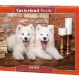 Puzzle 1000 ks Samoyed Šteniatka Pozdravujú