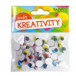 Farebné pohyblivé oči 12 mm