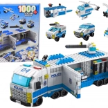 Stavebné bloky policajných vozidiel 6v1 Sada policajných vozidiel 1000 ks