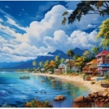 Diamantové maľovanie Slnečné pobrežie 30x40cm