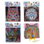 Diamantové maľovanie Zvieratá na kartóne 20x20 cm