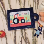 Textilná aktívna knižka LILLIPUTIENS – oslík Ignác na farme 18 m+