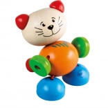 Detoa drevená mačička na gumičke