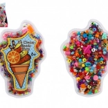 Sada farebných plastových korálikov na tvorbu