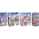 Darčeková taška M vianočná 26 × 32 × 10 cm