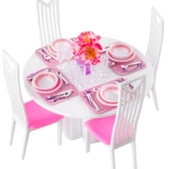 Veľká sada nábytku do domčeka pre bábiky – jedálenský set