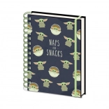 Zápisník Star Wars: The Mandalorian Snacks and Naps A5 s krúžkovou väzbou