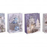 Darčeková taška vianočná S 18 × 23 × 8 cm