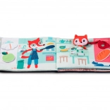 textilná didaktická knižka dobrú noc líška Alice