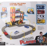 Dvojpodlažná plastová garáž s autíčkami