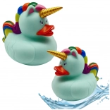 Kúpacia kačička jednorožec zelená s dúhovou hrivou