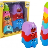 Pyramída s plastovými pohárikmi pre bábätká Zvieratká