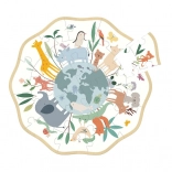 Okrúhle puzzle Svet zvierat