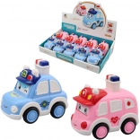 Policajné a Ambulantné Auto na Stlačenie