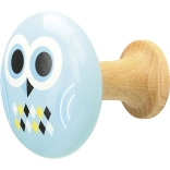 Drevené nástenné háčiky pre deti Sovička a Kosoštvorce