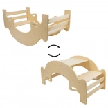 Piknikový stôl a hojdačka 2v1 prírodný