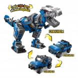 Qman Neobmedzené nápady 3v1 mechanická technológia – robotický dinosaurus a terénne autá