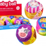 Mäkká Loptička s Hrkalčekom Zvieratká Ovocie 10cm