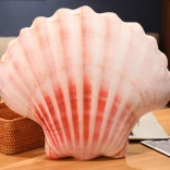 Plyšový vankúš v tvare mušle 50 x 40 cm