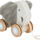 Drevená ťahacia hračka Slon so šušťavými uškami